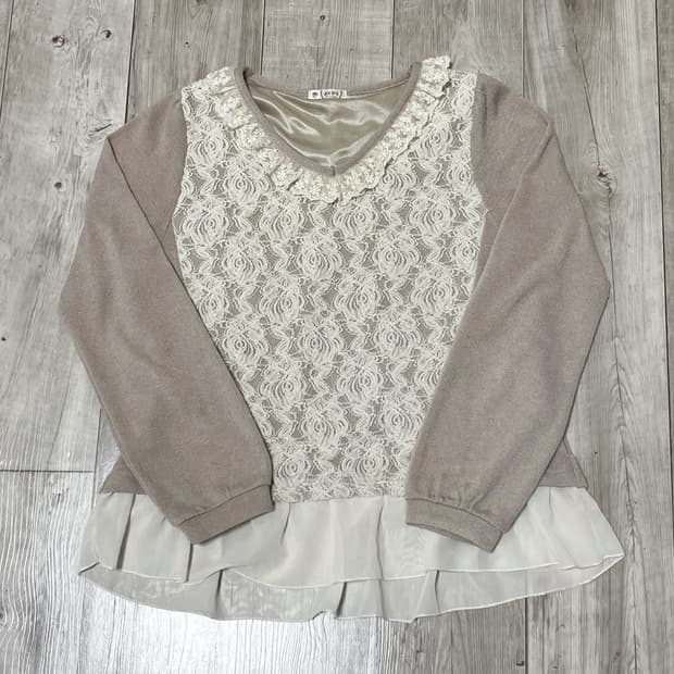 엑시즈팜 레이스 니트