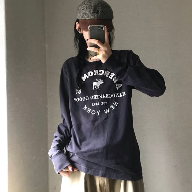 아베크롬비 네이비 롱슬리브