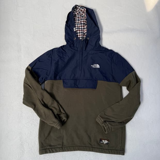 90 노스페이스 배색 후드 아노락 0305T