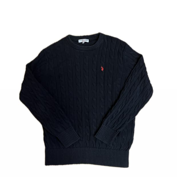 폴로 블랙 니트