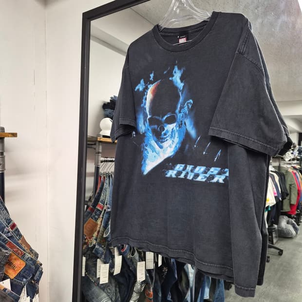 00s 마블 고스트 라이더(Ghost Rider) 그래픽 반팔티
