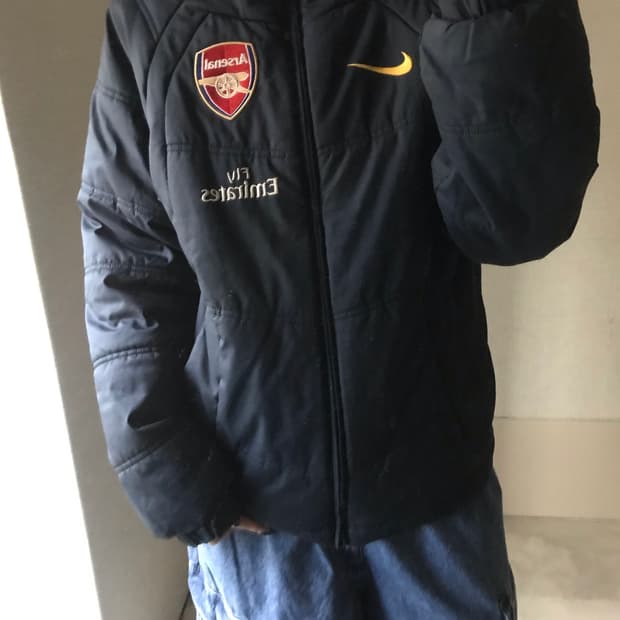 나이키 아스날 네이비 패딩