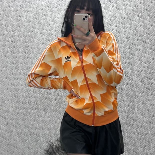 아디다스 00's 네덜란드 축구 레트로 져지 집업 90 C09118