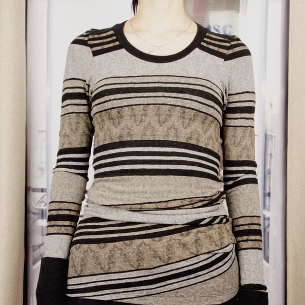 ÉTOILE Shirring Stripe Knit