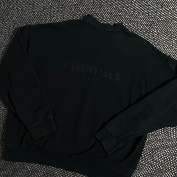 피어오브갓 에센셜 박시핏 롱슬리브 블랙y 3774