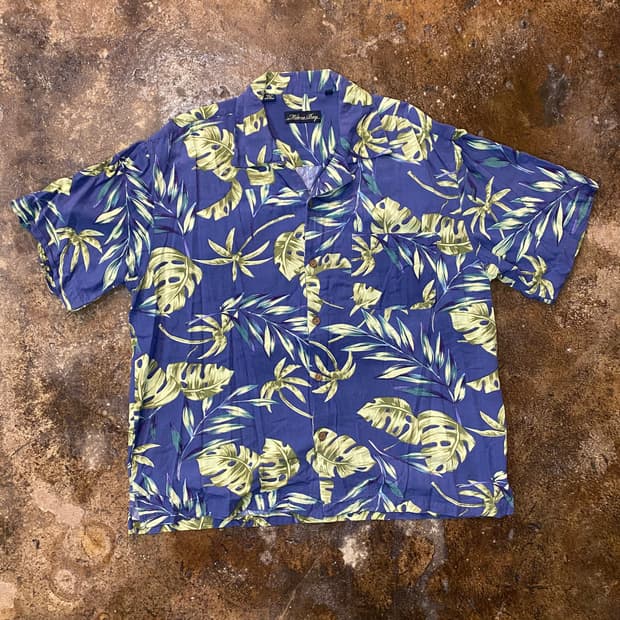 빈티지 플라워 반팔 셔츠