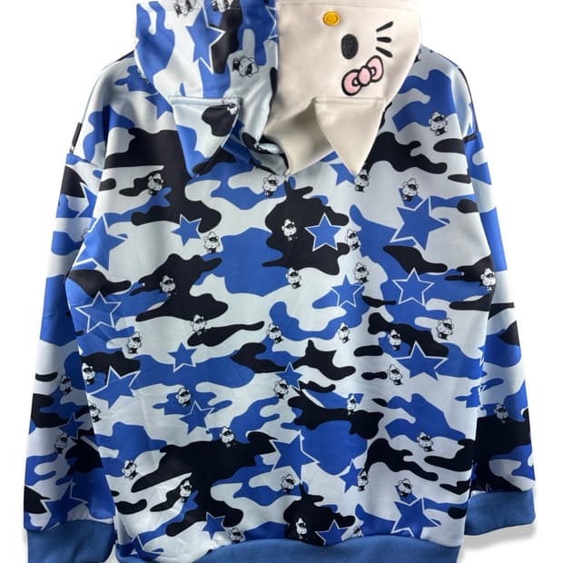 헬로키티 스타블루카모 풀후드집업2722