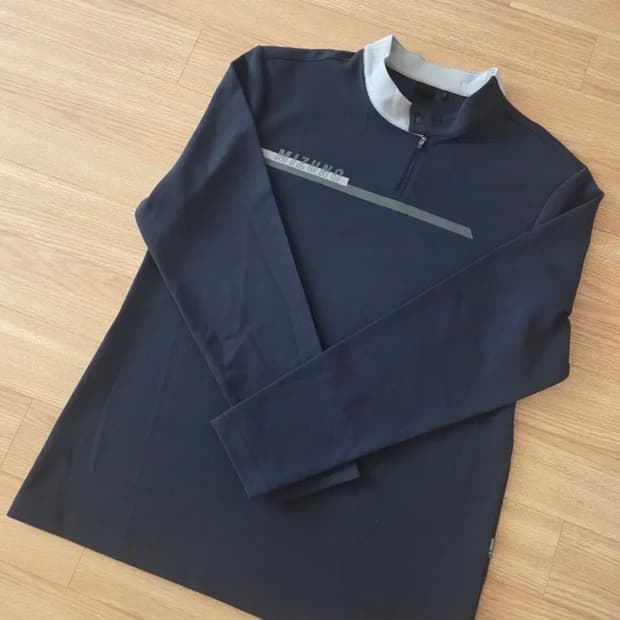 미즈노 네이비 긴팔 티셔츠 2XL