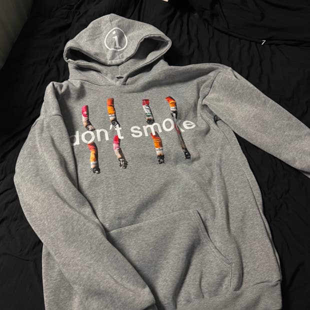 Don’t smoke hoodie 후드티 gray 