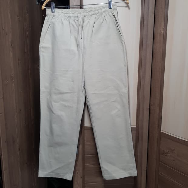 L /새옷 / 펀다맨탈리스트 스트링 면스판 앵클팬츠/와407-04