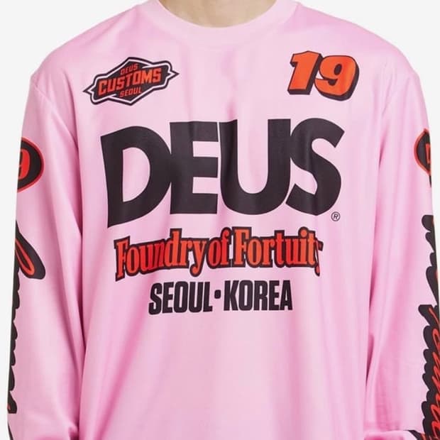 데우스 엑스 마키나 핑크 롱슬리브 티셔츠 XL