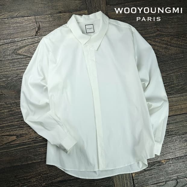 [우영미] 16 F/W 언발란스 카라 화이트 셔츠 P01512