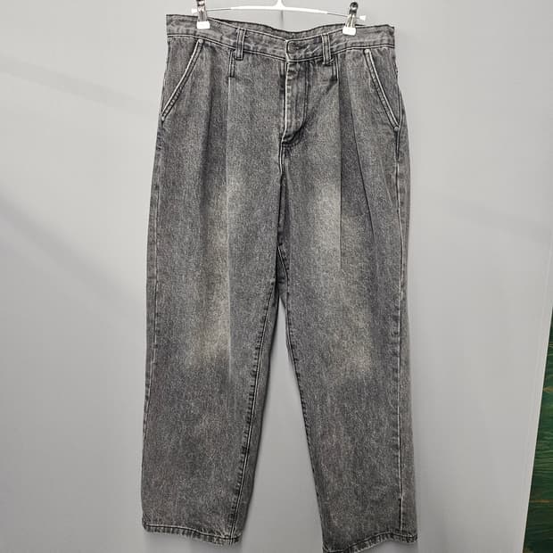 디미트리블랙 워싱 흑청 와이드 데님