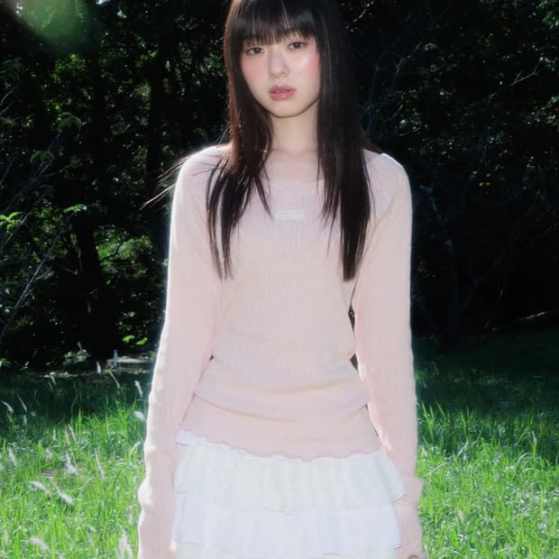로제프란츠 레이스 라벨 브이넥 롱슬리브