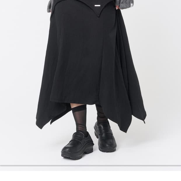 미세키서울 스커트(Flutter folding skirt BLACK)