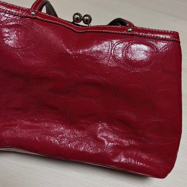 코치 시그니처 스티치 숄더백