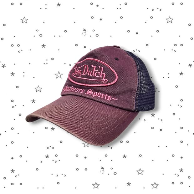  VonDutch 본더치 퍼플 메쉬 캡