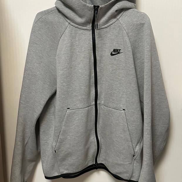 Nike gray hood zip-up