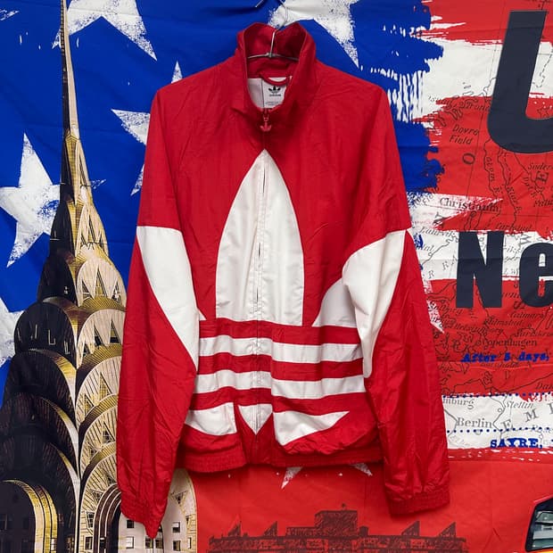 s급 아디다스 트레포일 오버핏 바람막이2XL110