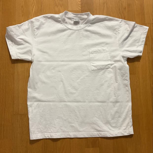 77c 포켓 티셔츠 화이트 L