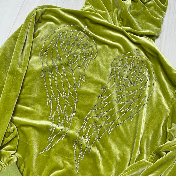 iam gia 갸루 벨벳 큐빅 후드집업