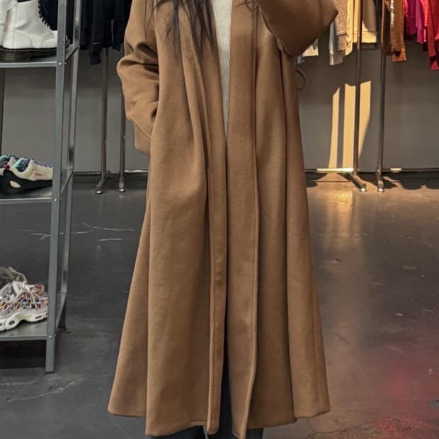 막스마라 카멜 캐시미어 코트 A3472