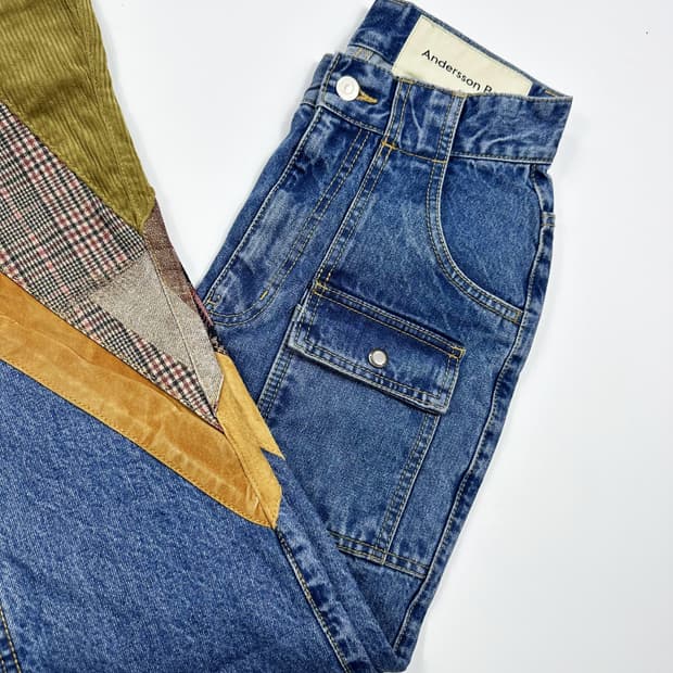 앤더슨벨 로우라이즈 부츠컷 데님 팬츠 (25인치 여성추천)