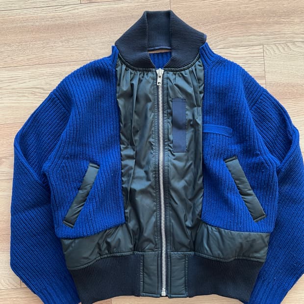Sacai knitted bomber