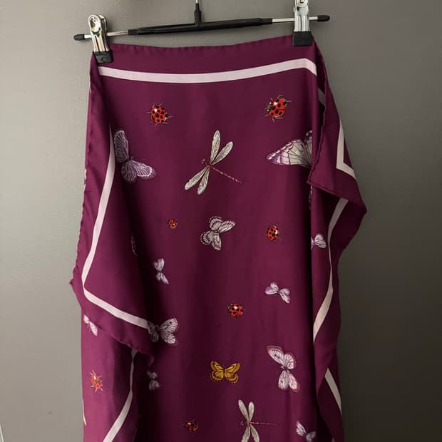 체리와인 빈티지 스카프