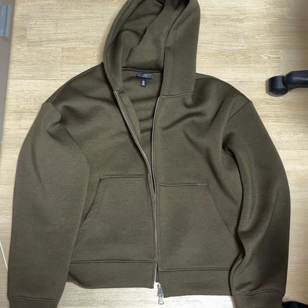 h&m 후드집업 카키
