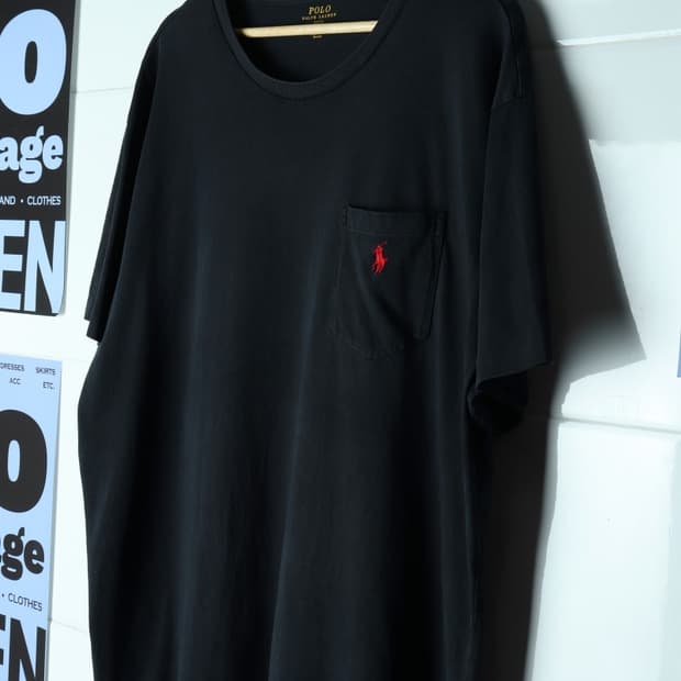 (XL-2XL) 폴로 랄프로렌 반팔 티셔츠 USA 블랙-H36396