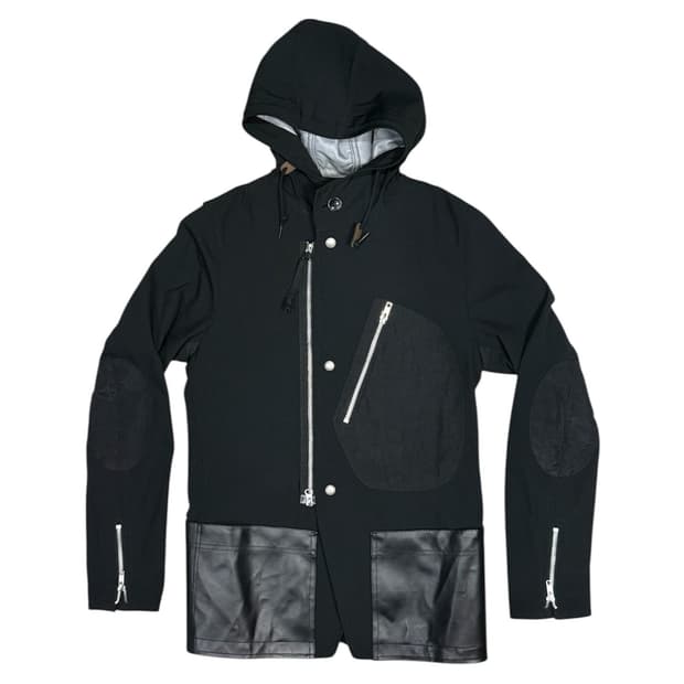 2010 준야 와타나베 다중 소재 결합 기능성 원단 후드 집업 자켓