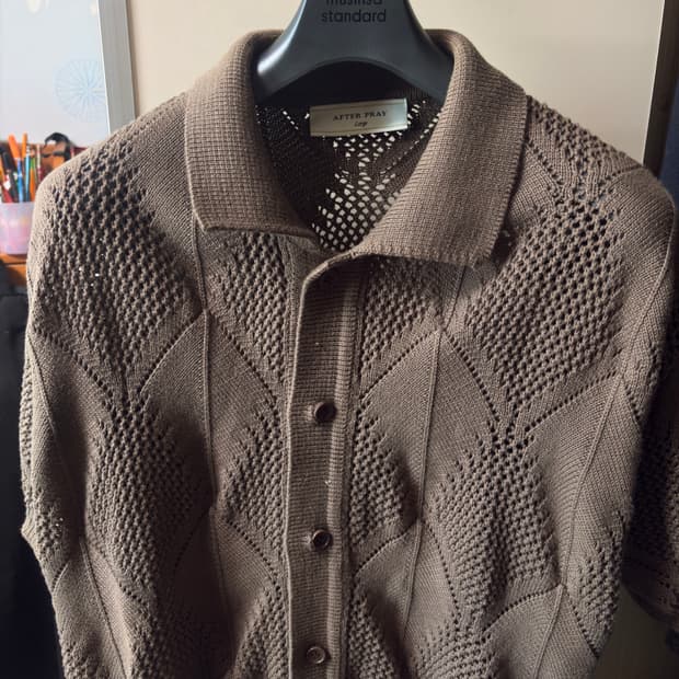 애프터프레이 크로쉐 하프 가디건