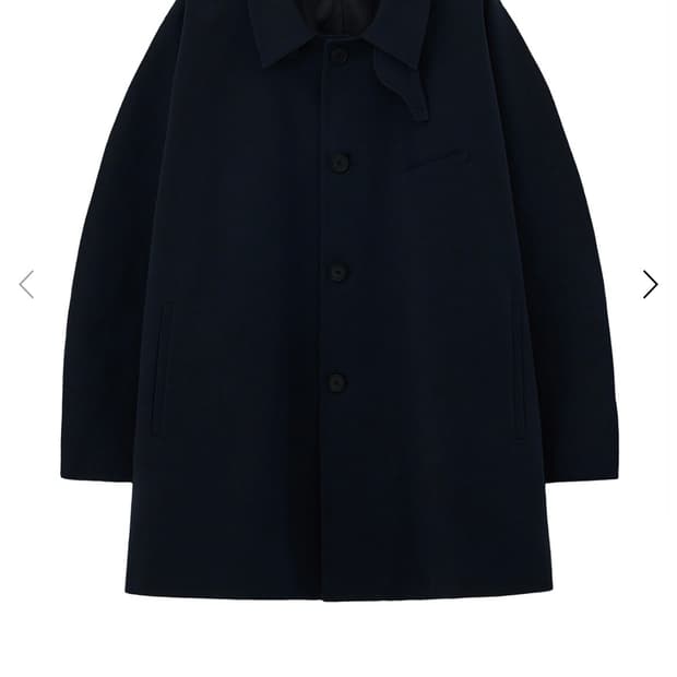 Stu office 돌먼 하프 코트 navy dolman