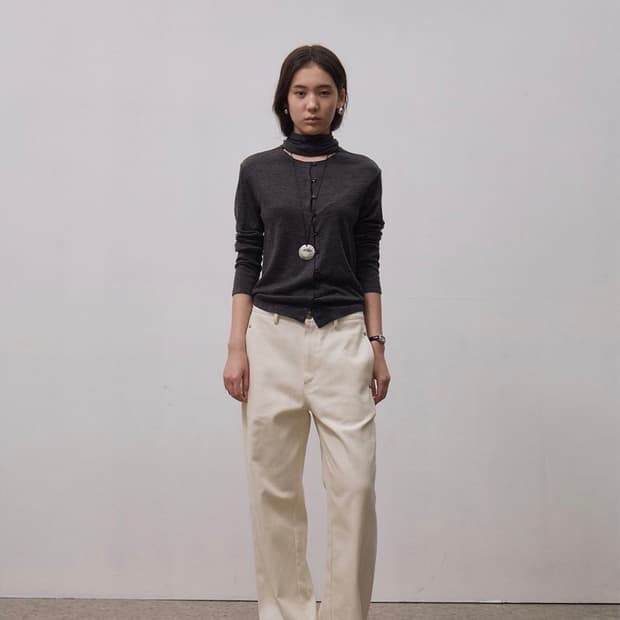 호와스 LORRAIN TIE TOP (CHARCOAL)