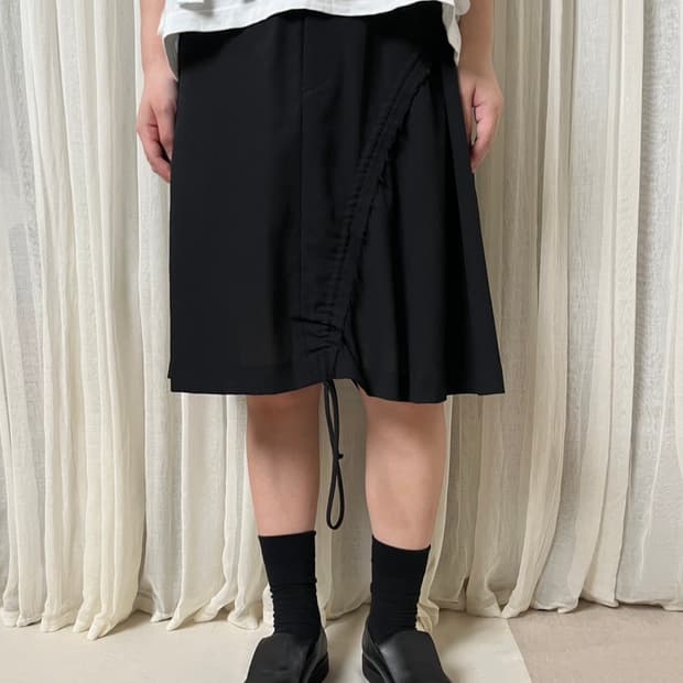 꼼데가르송 비대칭 셔링 스커트 comme des garcons 치마