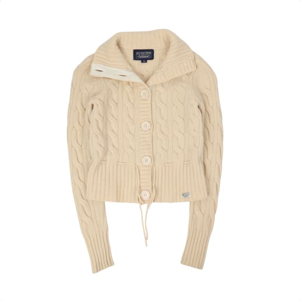 폴로진스 스트링 케이블 니트 가디건