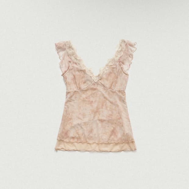 더바넷 Sena Sheer Lace Sleeveless Top