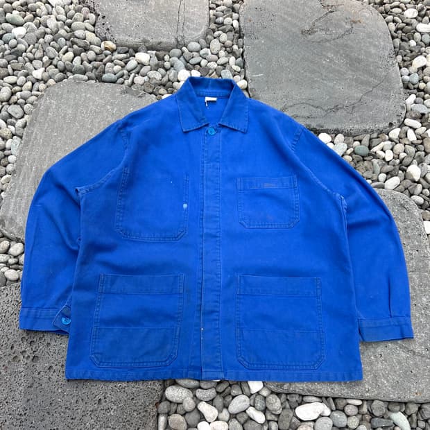 OLD VINTAGE WASHING BLUE FRENCH 프렌치워크자켓