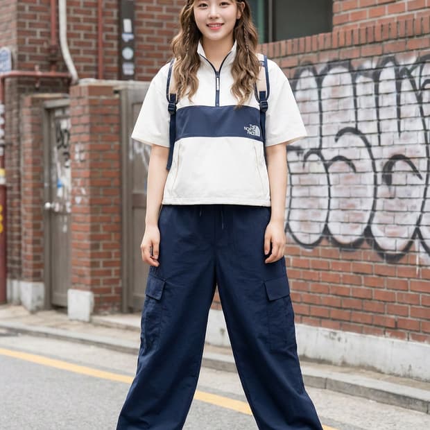 노스페이스 화이트라벨 반팔 아노락