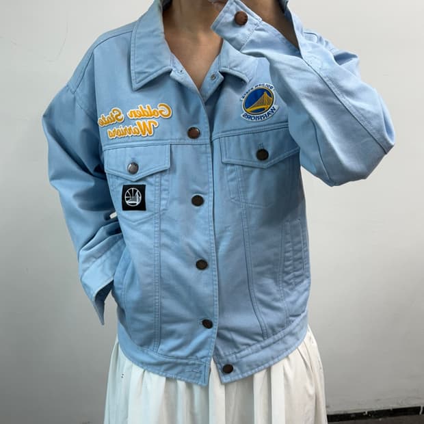 [M] NBA 골든스테이트 데님 자켓