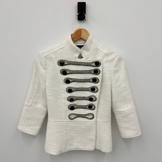 발망 밀리터리 트위드 자켓 