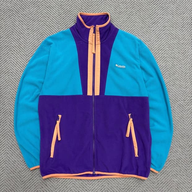 컬럼비아 배색 플리스 집업 v1505