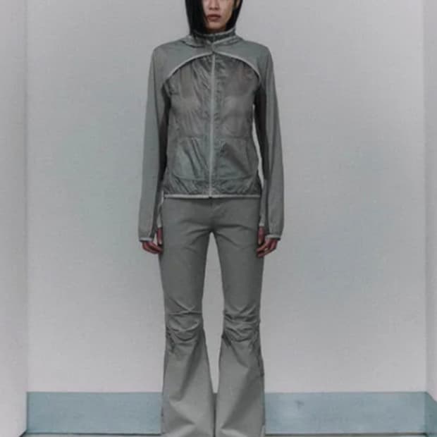 오호스 Unbalanced Waist Bootcut Pants