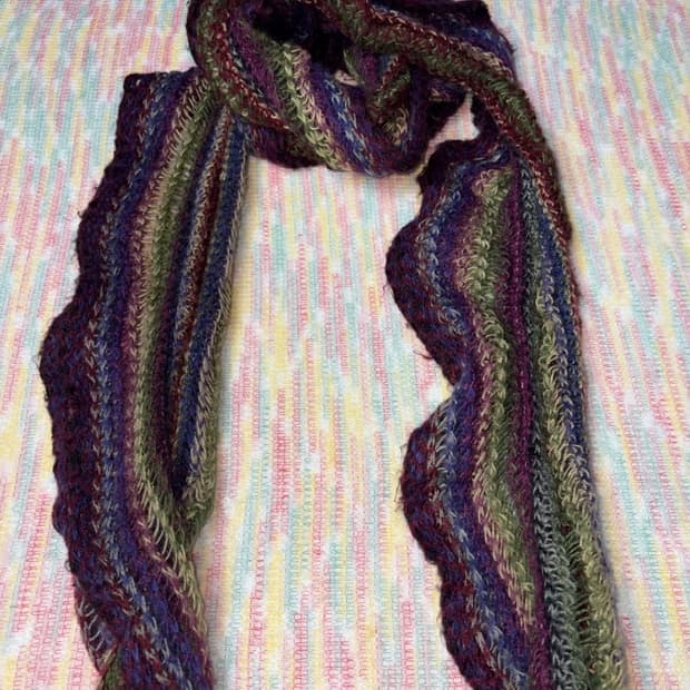 빈티지 뜨개 머플러