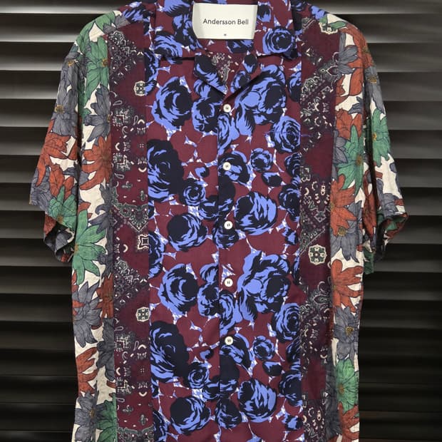 앤더슨벨 판타지아 프린트 오픈카라셔츠 M