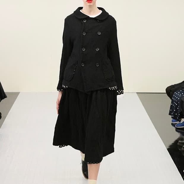 Double Button Fulling Wool Coat
