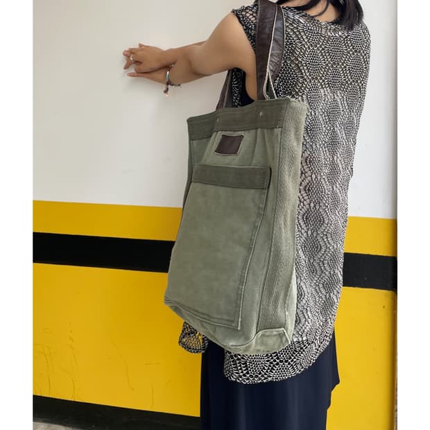 Heavy canvas big tote bag