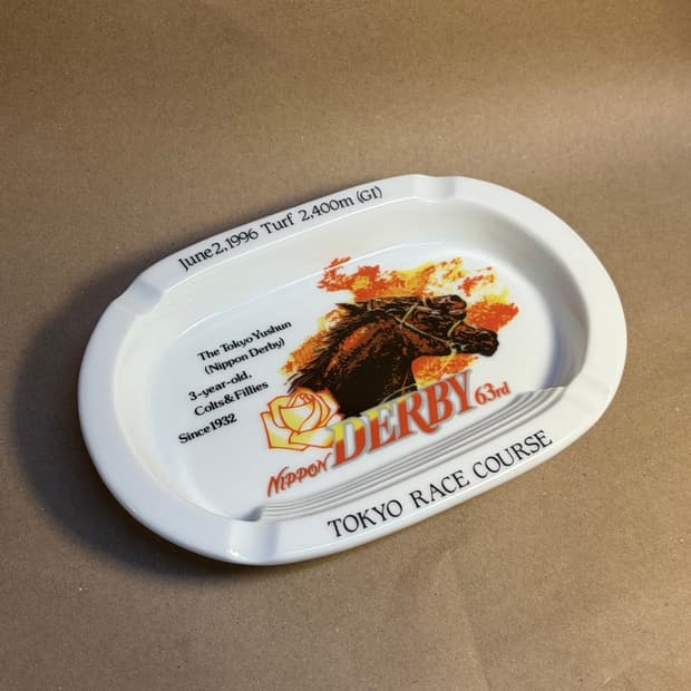 1990s 일본 빈티지 세라믹 경마장 재떨이