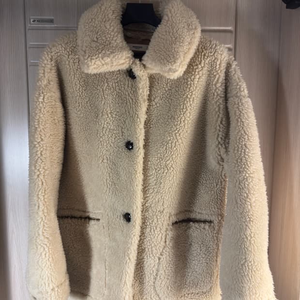 망고 아이보리 뽀글이 자켓